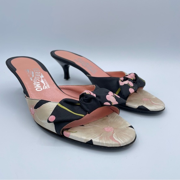 Salvatore Ferragamo Shoes 8 1/2 Black/Pink - Picture 4 of 16